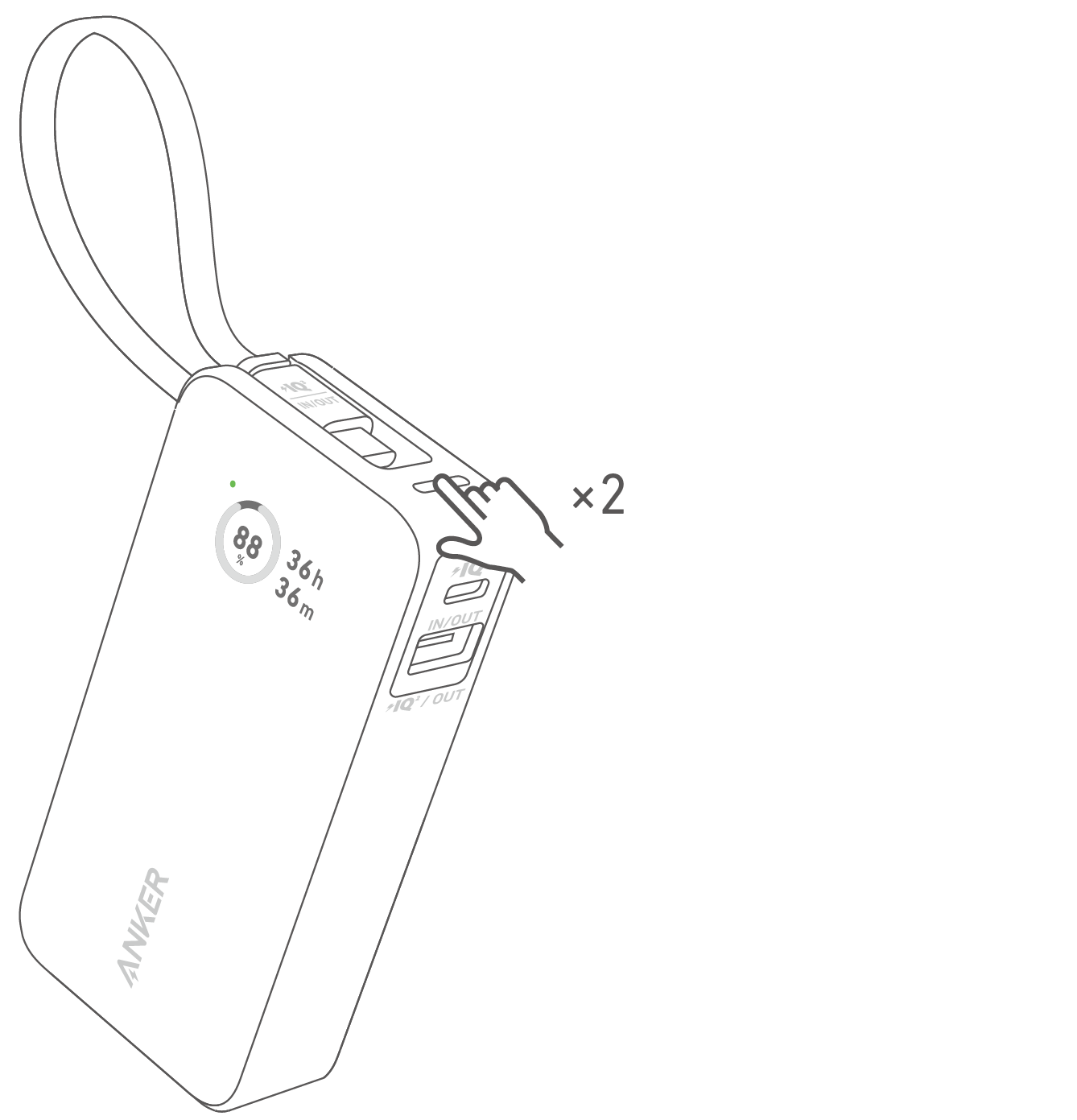 Anker Nano Power Bank (30W, Built-In USB-C Cable) User Guide (A1259)