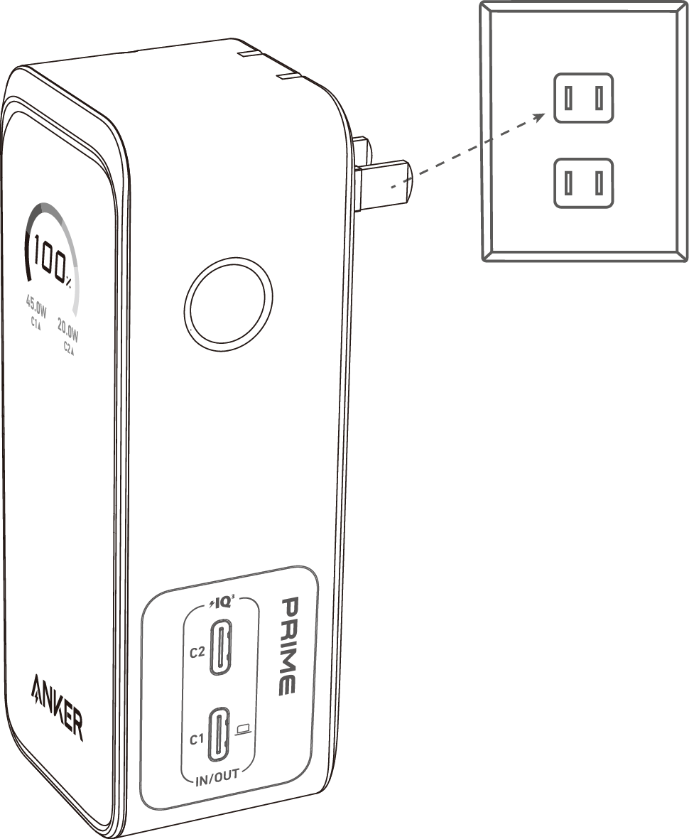 Anker Prime Power Bank (9.6K, 65W, Fusion) User Guide (A1339)