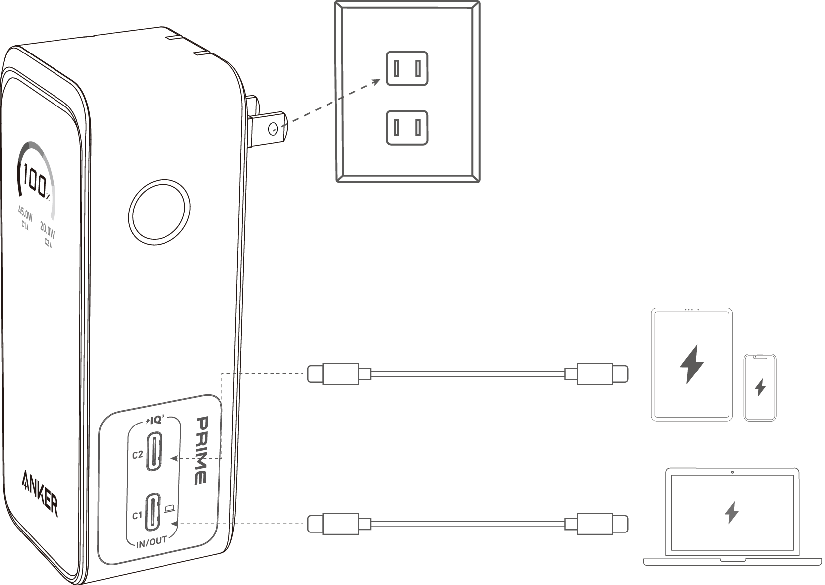 Anker Prime Power Bank (9.6K, 65W, Fusion) 取扱説明書 (A1339)