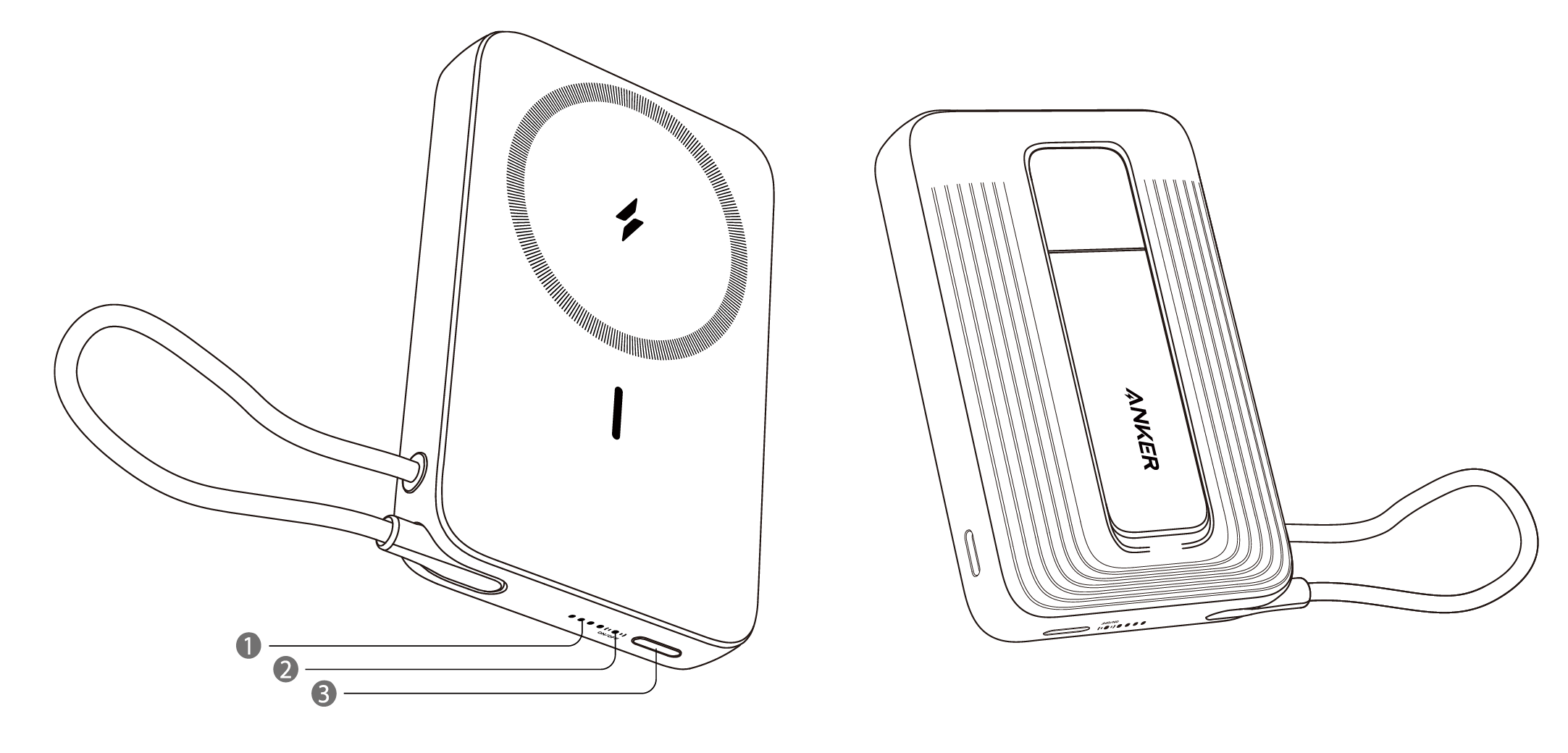 Anker Zolo Power Bank (10K, Magnetic, Built-In USB-C Cable) User Guide  (A1685)