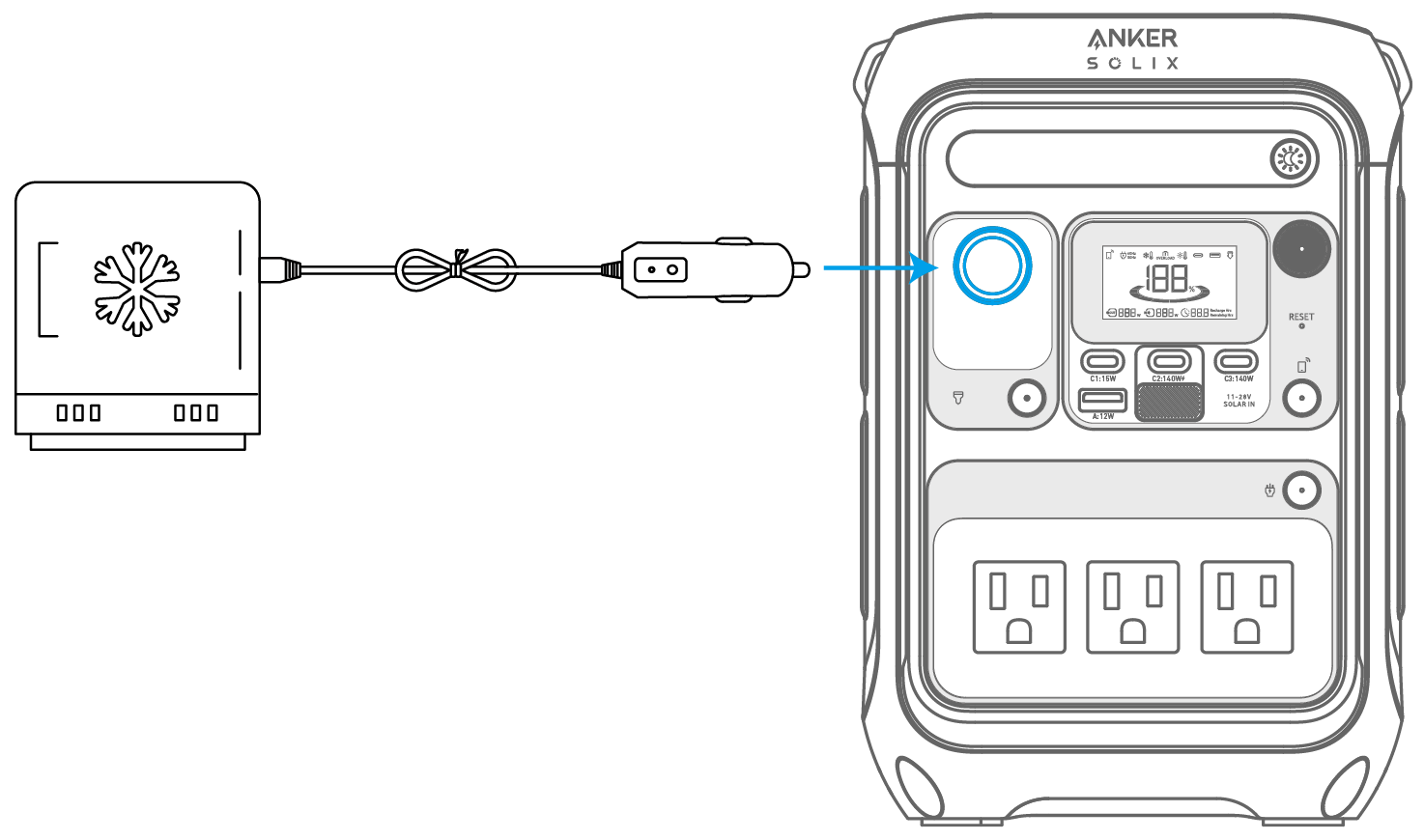 Anker jump starter charging light codes