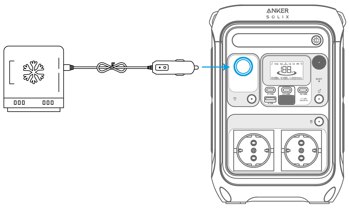 Anker SOLIX C300X Portable Power Station Kullanım Kılavuzu (A1723)