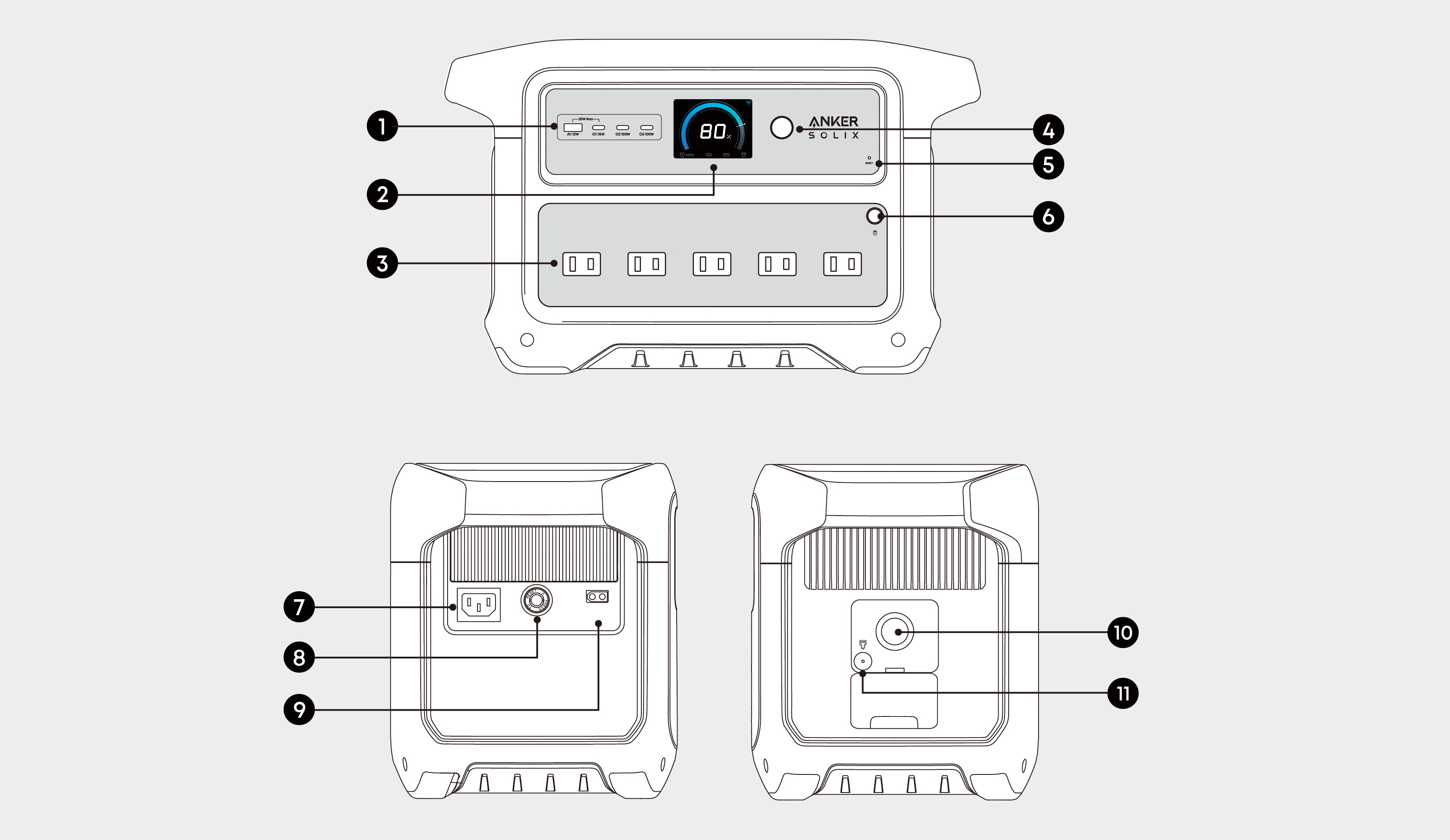 Anker SOLIX C1000 Gen 2 Portable Power Station 取扱説明書 (A1763)