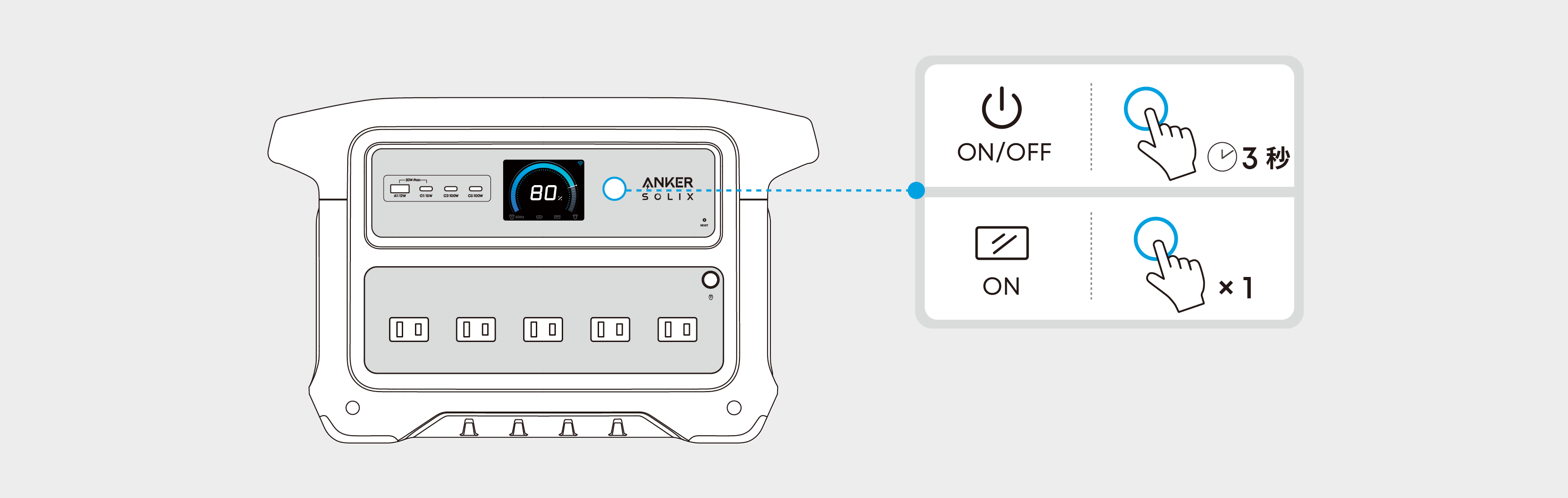 Anker SOLIX C1000 Gen 2 Portable Power Station 取扱説明書 (A1763)