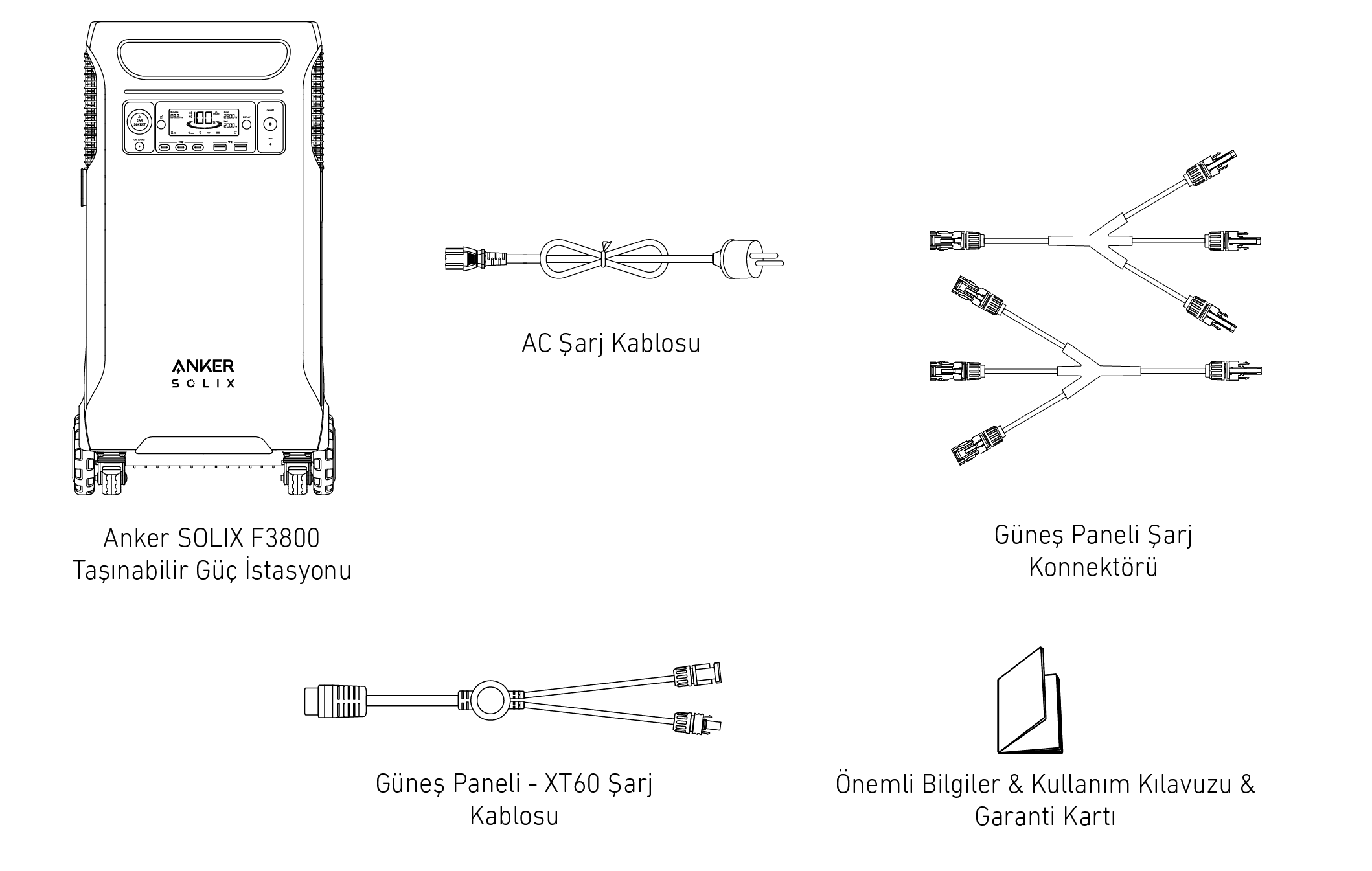 Anker SOLIX F3800 Portable Power Station KULLANMA KILAVUZU