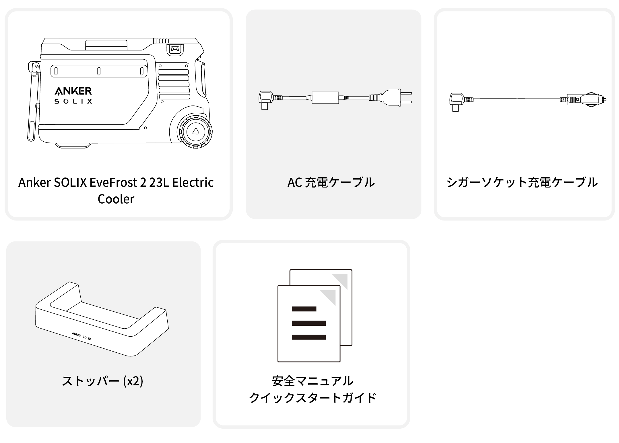 Anker SOLIX EveFrost 2 23L Electric Cooler 取扱説明書 (A17A3)