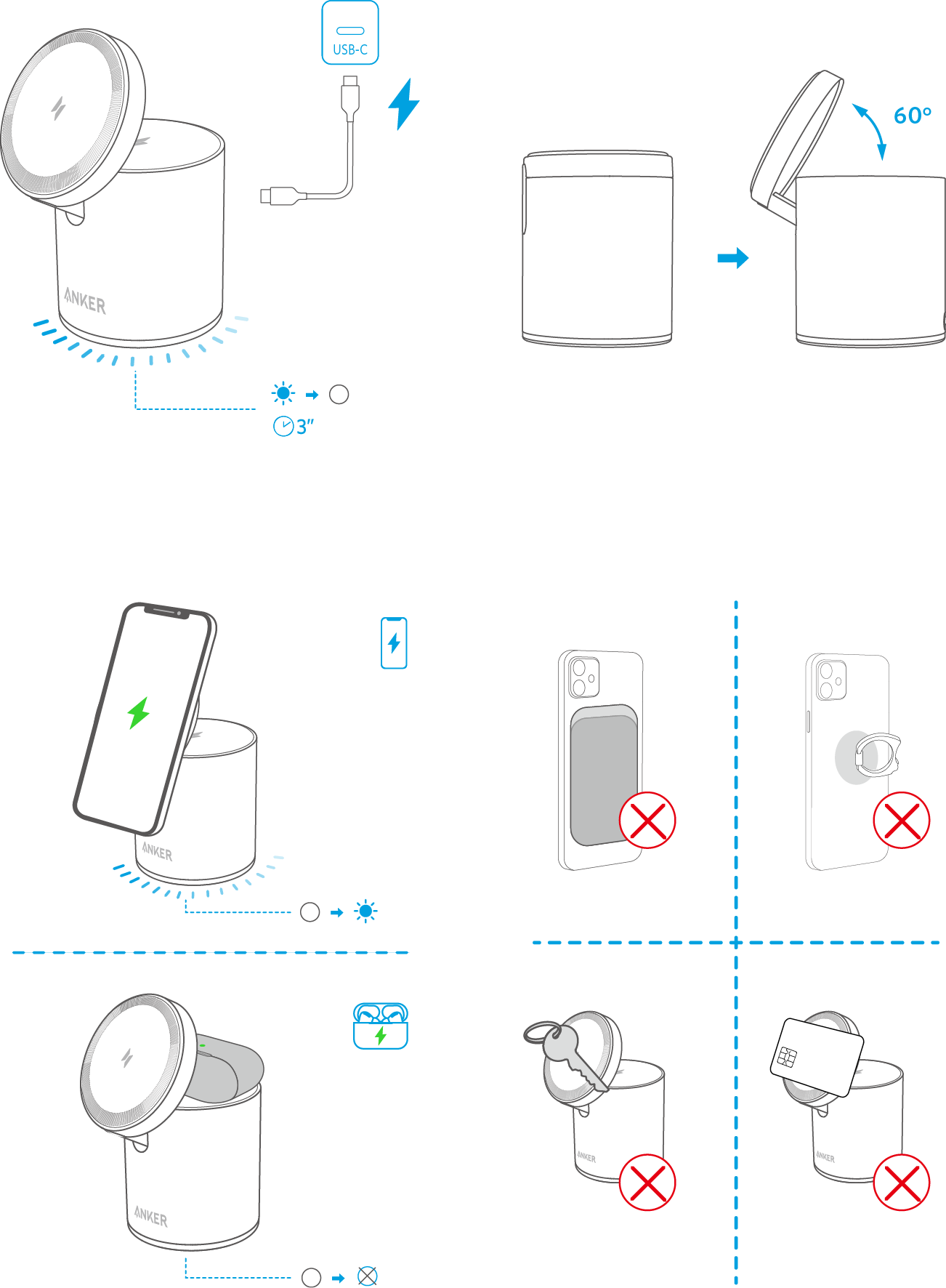 Anker 623 Magnetic Wireless Charger (MagGo) User Guide (B2568)