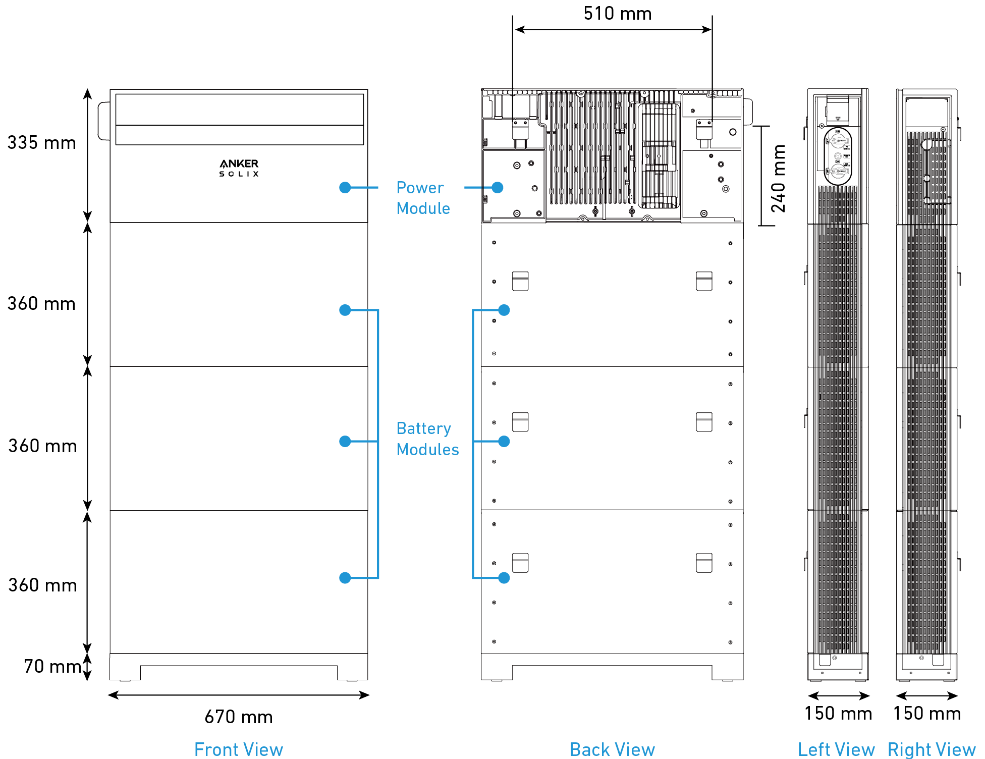 saページ Anker SOLIX X1 Power Module X1-H(3.68~6)K-S Installer Guide