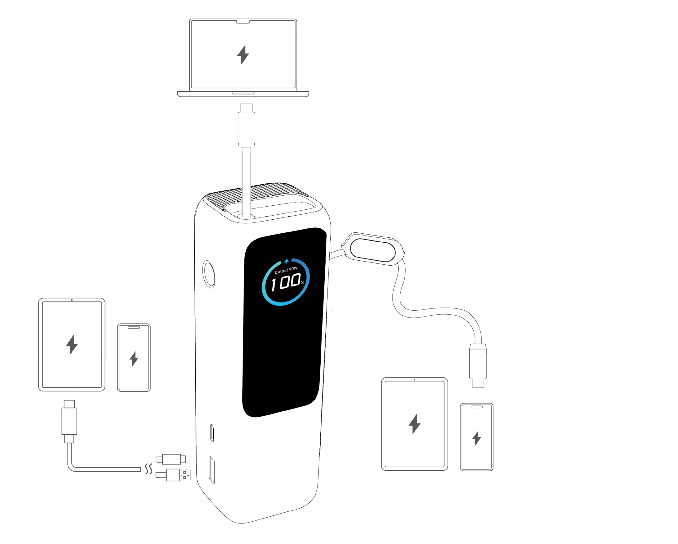 Anker Power Bank (25K, 165W, Built-in and Retractable Cables) User