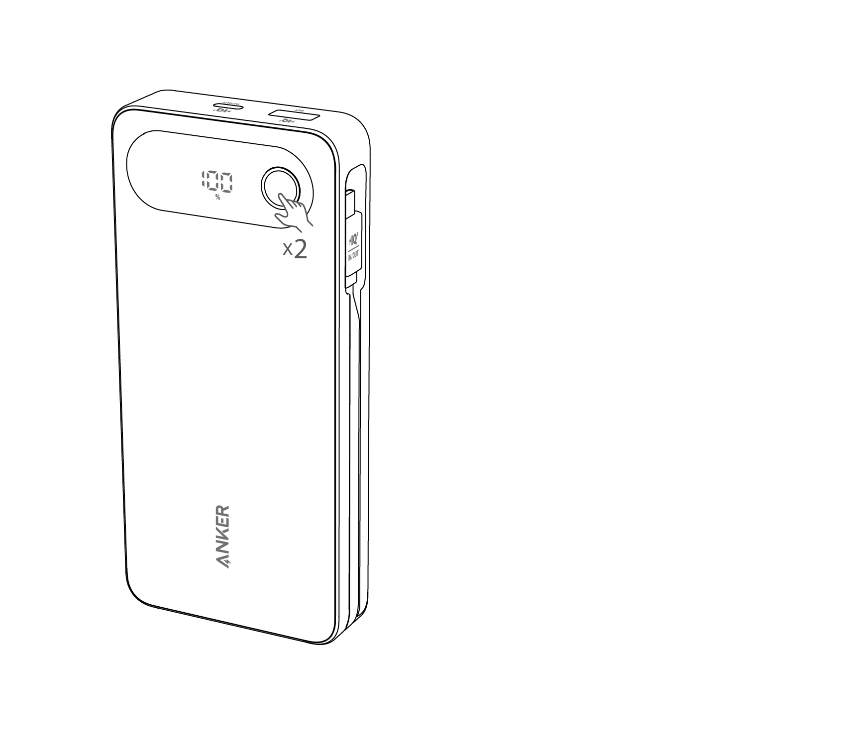専用ページ Anker Power Bank (20K, 87W, Built-In USB-C Cable) 取扱説明書 (A1383)
